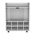 thumbnail image 2 of Aluminum-edged Serving Area / Mobile Bar Cart in White Finish, 2 of 4