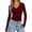 Burgundy, variant on PRETTYGARDEN Womens Long Sleeve Ribbed V Neck Knit Shirts | Soft Stretch Slim Fitted Lightweight Basic Tees, Y2K Going Out Tops, Fall Fashion Everyday Wear, Winter Layering Clothes