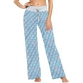 thumbnail image 2 of FREEAMG Chic Pattern Floral Drawstring Lounge Wide Leg Pajama Sleepwear Bottom, 2 of 6