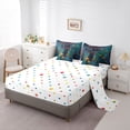 thumbnail image 3 of jejeloiu Black Cat Painting 7-Piece Twin Bedding Sets Kids,Multicolor Rustic Floral Bedding Comforter Set For Girls,Reversible, 3 of 7