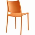 thumbnail image 4 of Modway Hipster Polypropylene Plastic Dining Side Chair, Orange, Set of 2, 4 of 4