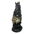thumbnail image 3 of Macabre Black Dark Unicorn Horse With Skeleton Bones And Skulls Bust Figurine, 3 of 9