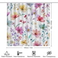 thumbnail image 2 of Spring Boho Wildflower Shower Curtain Sets 4 Piece with Non-Slip Rugs Toilet Lid Cover And Bath Mat Watercolor Style Colorful Flowers Durable And Waterproof for Bathroom Decor Sets, 2 of 8