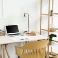 thumbnail image 5 of Creekwood Home 18.8" Vintage Industrial Curved Arm Desk Lamp with LED Bulb, Chrome, 5 of 6