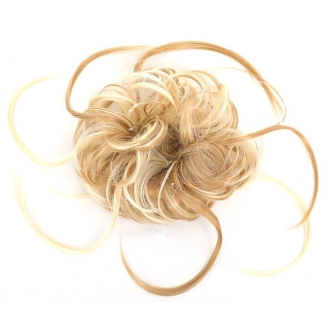 Extensions de Queue de Cheval en Chignon Bouclé avec Bande Élastique Chouchous Longs Synthétiques