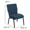 thumbnail image 4 of Flash Furniture Advantage 20.5" Fabric Church Chair in Blue and Silver Vein, 4 of 6