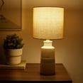 thumbnail image 3 of Better Homes & Gardens 17" Reactive Glaze Ceramic Table Lamp with Off-White Shade, 3 of 6