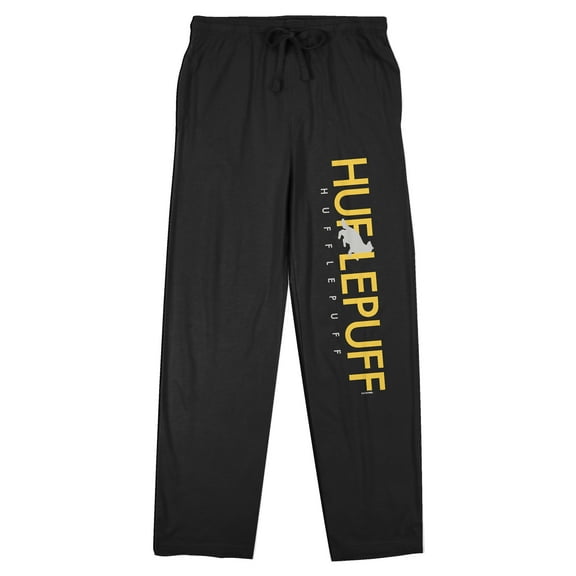 Harry Potter Hufflepuff Women's Black Sleep Pajama Pants-Medium