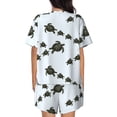 thumbnail image 3 of Naloa Sea Turtle Women's Short-Sleeved Pajama Set, Loungewear, Summer pajamas, Breathable Cozy - Large, 3 of 9