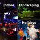 thumbnail image 5 of Eigraketly Foco LED de paisaje navideño, espectáculo de estrellas rojas y verdes, resistente al agua con mando a distancia, para interiores, Artesanía, 5 of 6