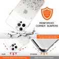 thumbnail image 3 of Compatible with iPhone 15 Pro Max Case Clear Cute Giltter iPhone 15 Pro Max Phone Case for Women Girls Transparent TPU Bumper Cases with Lanyard Strap (White), 3 of 14