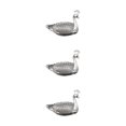 thumbnail image 1 of Becaristey Stylish Metal Serving Tray Peacock Fruit Plate Table Centerpiece Home Decor Silver 11x16.8cm 3Set, 1 of 6