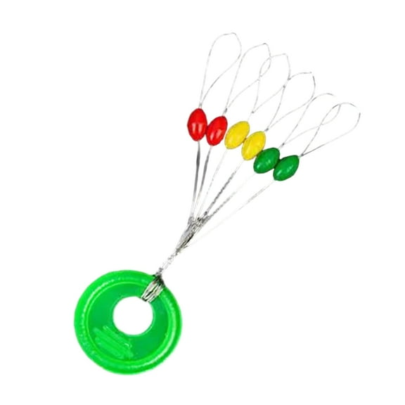 SIEYIO 100pcs Colorful Oval/Cylinder Fishing Float Bobber Stopper Fishing Float Bean Space Float Sinkers Stops Accessories