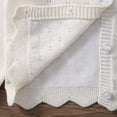 thumbnail image 4 of Tiijoy Newborn Girls Lace Knitted Cardigan Fall Long Sleeve Button Front Sweater, Beige, 4 of 5