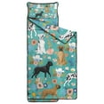 thumbnail image 2 of Dog Pattern with Pioneer Flower Background Toddler Nap Mats for Kids Preschool,Sleeping Mat Bag or Kids,Toddler Sleeping Bag,Toddler Nap Mat or Daycare, 2 of 6