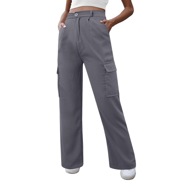 Pantalones Gibobby de mujer de mezclilla ajustados y holgados estilo Retro americano gris L
