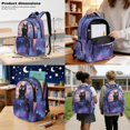 thumbnail image 3 of Xoenoiee Galaxy Cat Star Cloud Print Backpack with Lunch Bags and Pencil Case Set of 3 Elementary School Bags Bookbag for Kids Girls Boys Teens Large Capacity Bagpack Rucksack Travel Outdoor Daypack, 3 of 6
