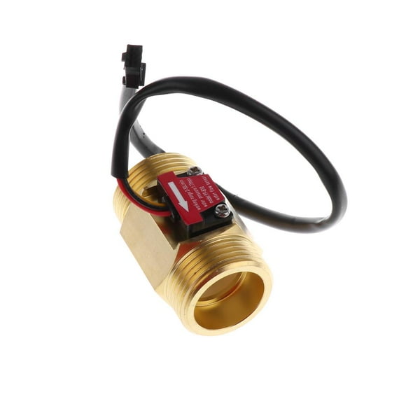 Colaxi G1'' Hall Effect Liquid Water Flow Sensor Switch Flow Meter Fluid Meter 2-50L/min Copper