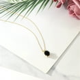 thumbnail image 4 of Gem Stone King 14K Yellow Gold Black Onyx Solitaire Pendant Necklace for Women | 2.50 Cttw | Gemstone December Birthstone | Oval 10X8MM | with 18 inch Silver Chain, 4 of 4