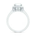 thumbnail image 2 of Rosec Jewels Moissanite Asscher Cut Engagement Ring 3 Carat - 8 mm Moissanite Halo Ring - D-VS1 Quality Certified, 18K White Gold, US 7.50, 2 of 8