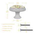 thumbnail image 4 of 4PCS Round Mushroom Cabinet Fluorescence Knob Glowing in the Dark Furniture Drawer Pulls Handle with Screws, 4 of 5