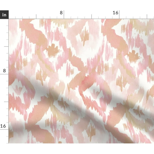 Ikat Diamonds Blush Pink Geometric Home Decor Spoonflower Fabric by the