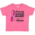 thumbnail image 3 of Inktastic Breast Cancer Awareness Nobody Fights Alone Pink Ribbon Boys or Girls Baby T-Shirt, 3 of 5