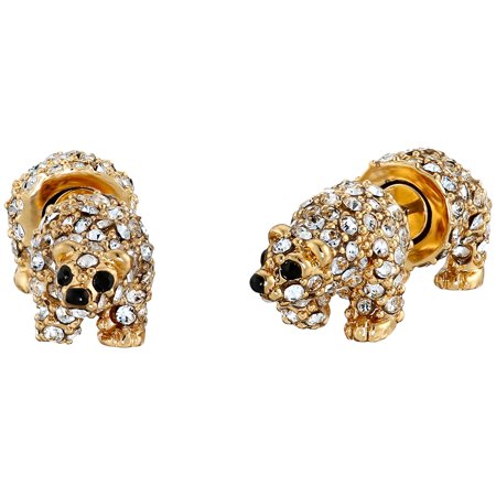 Kate Spade New York Cold Comforts Polar Bear Crystal Kate Spade Cold Comforts Polar Bear Crystal Gl Stud Earrings 12k Gold