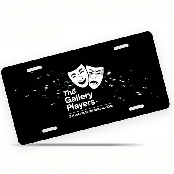 License Plate, Theater Group Emblem Decorative Front,Personalized Stainless Steel License Plate Cover For Men Women,12.2" X 6.2"