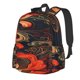 thumbnail image 1 of Disketp Fiery Floral Pattern Mochila Escolar de Gran Capacidad y Peso Ligero, Mochila de Viaje Ideal para Escuela, Trabajo y Uso Diario, Cómoda y con Estilo, 1 of 8