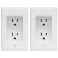 thumbnail image 1 of Receptacle Outlet TOPGREENER empotrado de 1 elemento, 15 A, 125 V, blanco, paquete de 2, 1 of 7
