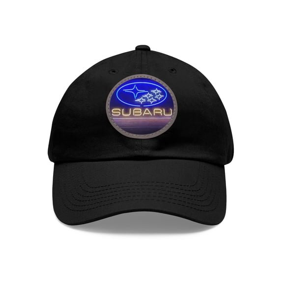 SUBARU Dad Hat with Leather Patch (Round)