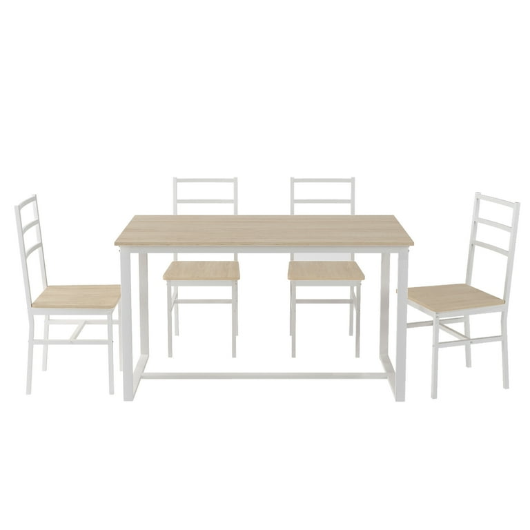 SEGMART 5 Pieces Dining Set, Breakfast Nook Furniture Set with 4