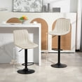 thumbnail image 4 of HOMCOM Tabourets de Bar Réglables, Ensemble de 2, Tabourets de Bar Pivotants en Leathaire avec Dossier, 4 of 10