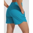 thumbnail image 4 of BALEAF Women's Swim Board Shorts High Waisted Quick Dry UPF 50+ Modest Swimsuits 2025 Swimming Bottoms with Boxer Liner Zipper Pockets Aqua Blue XS, 4 of 7