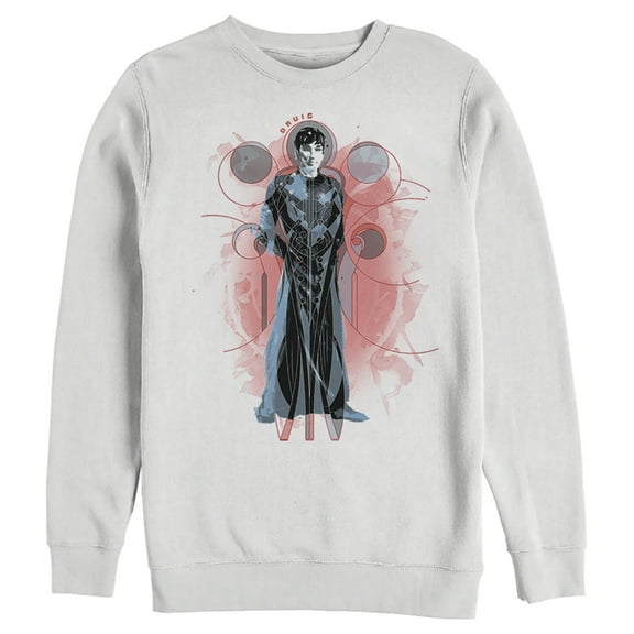 Men's Marvel Eternals Druig Sketch Sweatshirt White Medium