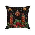 thumbnail image 2 of Hometravel Linen Christmas Pillow Cover, Imitation Embroidery Print Design, Decorative Sofa Cushion Case for Living Room, Seasonal Home Decor, 2 of 6