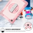 thumbnail image 4 of Shockproof Case For Samsung Galaxy Tab A9+,Anti Drop Silicone+PC Layer Protective Splicing Case 360 ° Rotating Handle Stand With Shoulder Strap,Pink,For Galaxy Tab A9+, 4 of 8
