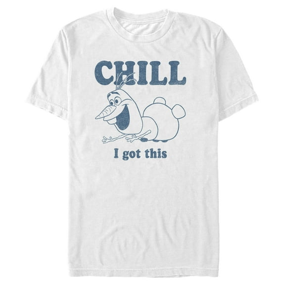Men's Frozen Olaf Chill I Got This Portrait  Graphic Tee White 3X Large