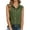 Army Green, variant on Women's Linen Plus Size Sleeveless Tops Dressy Casual Summer Button down Shirts Classic Collared Work Blouses Yellow XXXXL