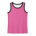 thumbnail image 3 of Boys Graphic Tees Breathable Solid Print Scoop Neck Sleeveless Tank Top for Sporty Wear Boys' Tops Tees Shirts Hot Pink 4 Years-5 Years, 3 of 6
