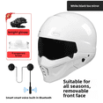 thumbnail image 3 of Casco de motocicleta eléctrico vintage de cara completa con certificación Scorpion, gorra de seguridad, casco de motocicleta con circunferencia de cabeza grande de 65, 3 of 5