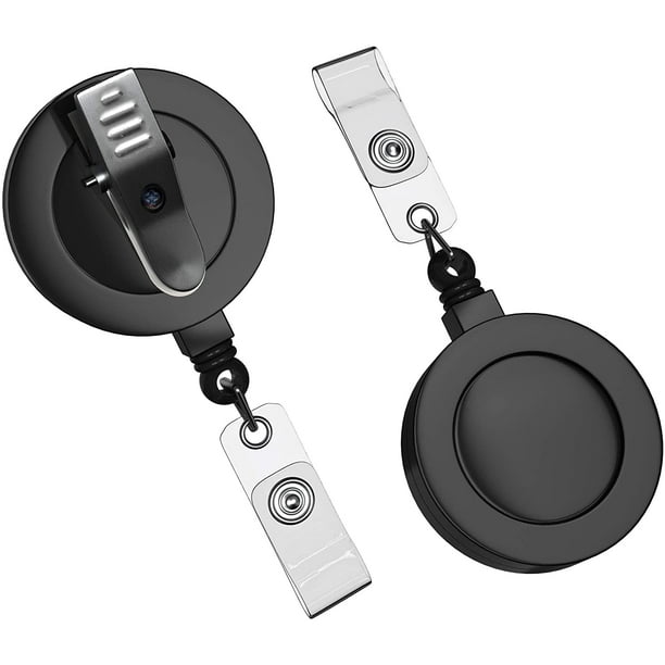 10 Pack Badge Reels Retractable with Swivel Alligator Clip - Retractable  Badge Clips for Work - Retractable Badge Holders with Clip for Nurses 