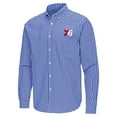 thumbnail image 2 of Men's Antigua Royal Philadelphia 76ers Ellis Woven Tri-Blend Button-Down Shirt, 2 of 3