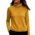 thumbnail image 4 of XuJwPNcy Turtleneck Tops for Women Soft Basic Long Sleeve Pullover Casual Comfortable Outfits Ladies Fall Winter Clothes, 4 of 6