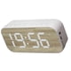 thumbnail image 3 of Reloj despertador digital con altavoz Bluetooth y espejo con pantalla digital para dormitorio y oficina, color blanco, 3 of 12