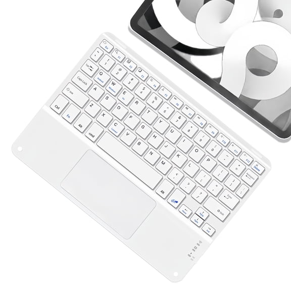 AKKHOO Rechargeable Wireless Bluetooth Keyboard with Touchpad, Ultra-Slim Quiet Soft Touch Portable Keyboard, Compatible with iOS, Android, Windows and Mac