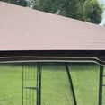 thumbnail image 5 of 10x10 Ft Patio Double Roof Gazebo Replacement Canopy Top Fabric, Brown 01852, 5 of 7