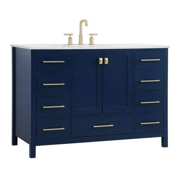 Elegant Kitchen and Bath 48 inch Single Bathroom Vanity in Blue
