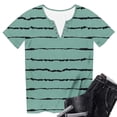 thumbnail image 6 of Bovxnpu Short Sleeve Tee Shirts Summer Dressy Casual Blouses Print Button Crewneck Casual Dressy Tee Summer Tops (Women's or Women's Plus), 6 of 7